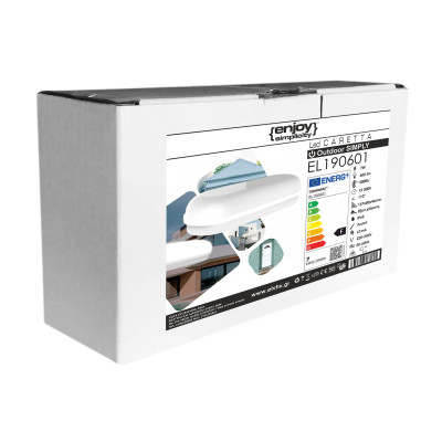 EL190606 | LED CΑRETTA™ 13W|IP65|6500k|1200lm|192x90xh46mm|WHITE {enjoysimplicity}™ EL190606 | LED CΑRETTA™ 13W|IP65|6500k|1200lm|192x90xh46mm|WHITE {enjoysimplicity}™
