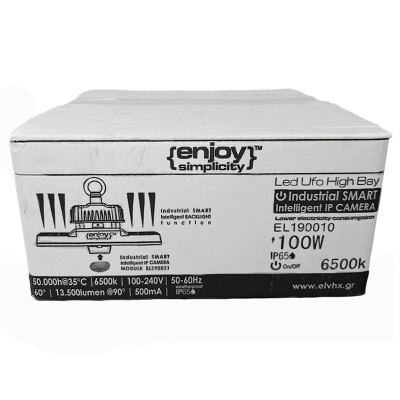 EL190010 | UFO HIGH BAY 100W|6500k|13500lm|60⁰|279xh166mm|{enjoySimplicity}™ EL190010 | UFO HIGH BAY 100W|6500k|13500lm|60⁰|279xh166mm|{enjoySimplicity}™
