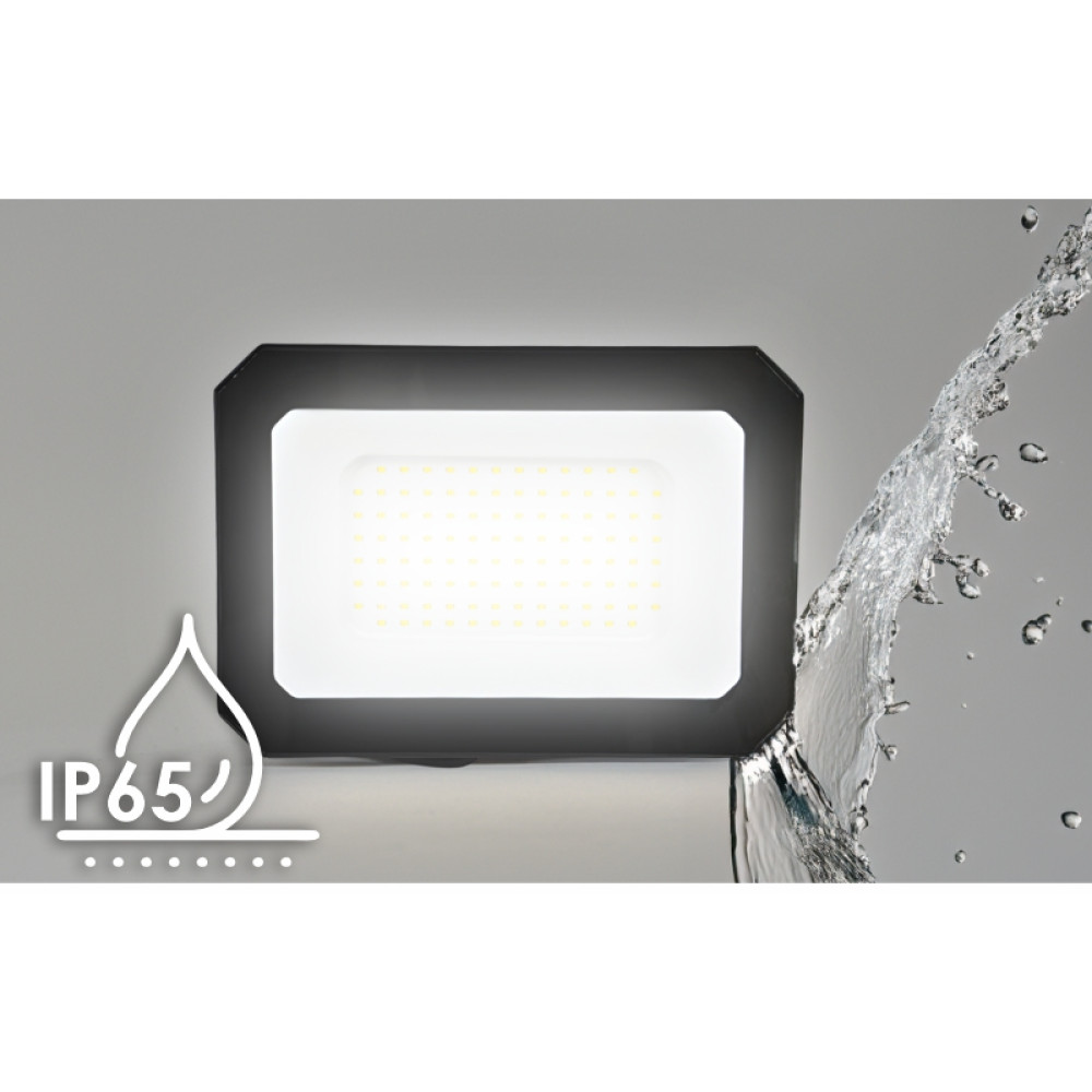 ELF10106 | LED 10W|6500k|900lm FLOODLIGHT ALUM.110-240V~IP65 GLASScover|BLACK|{enjoysimplicity}™ ELF10106 | LED 10W|6500k|900lm FLOODLIGHT ALUM.110-240V~IP65 GLASScover|BLACK|{enjoysimplicity}™
