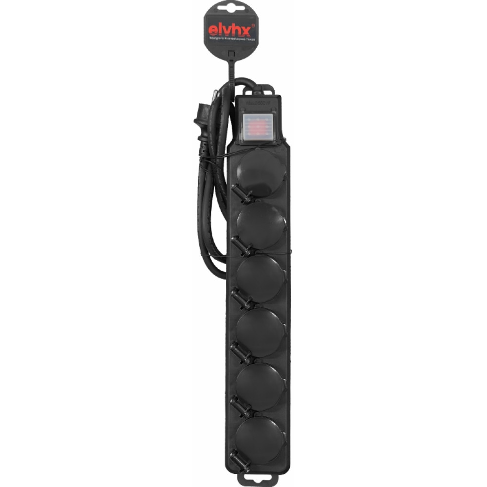 ELP12502 | ΠΟΛΥΠΡΙΖO 5Θ ΣΤΕΓΑΝΟ IP44 +ΚΑΠΑΚΙ+ΔΙΑΚ.+ΚΑΛ.1.4mt 3G1.5mm2 ΜΑΥΡΟ ELP12502 | ΠΟΛΥΠΡΙΖO 5Θ ΣΤΕΓΑΝΟ IP44 +ΚΑΠΑΚΙ+ΔΙΑΚ.+ΚΑΛ.1.4mt 3G1.5mm2 ΜΑΥΡΟ