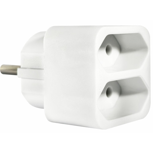 ELP31201 | ΑΝΤΑΠΤOΡΑΣ SCHUKO → 2Θ ΙΙ x16A max:1150W IP20 ΛΕΥΚΟ