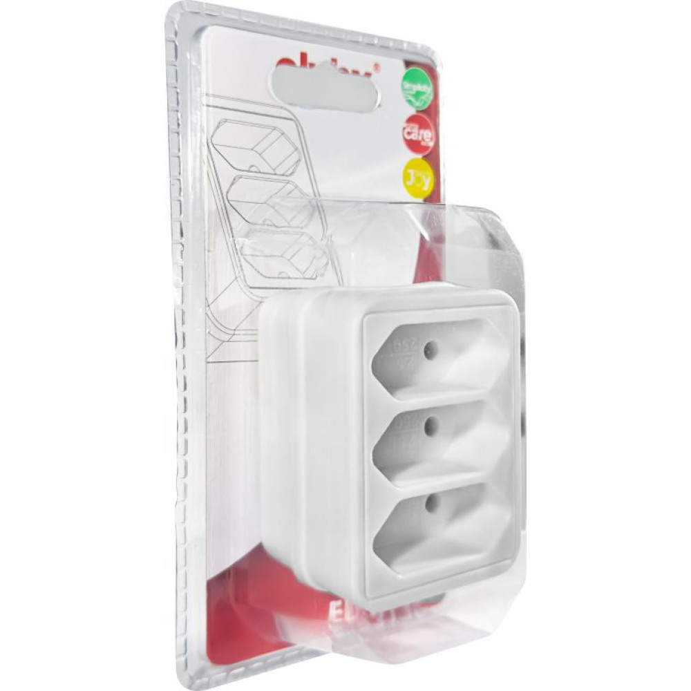 ELP31301 | ΑΝΤΑΠΤOΡΑΣ SCHUKO → 3Θ ΙΙ x16A max:1700W IP20 ΛΕΥΚΟ ELP31301 | ΑΝΤΑΠΤOΡΑΣ SCHUKO → 3Θ ΙΙ x16A max:1700W IP20 ΛΕΥΚΟ