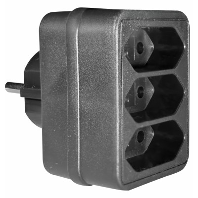 ELP31302 | ΑΝΤΑΠΤOΡΑΣ SCHUKO → 3Θ ΙΙ x16A max:1700W IP20 ΜΑΥΡΟ ELP31302 | ΑΝΤΑΠΤOΡΑΣ SCHUKO → 3Θ ΙΙ x16A max:1700W IP20 ΜΑΥΡΟ