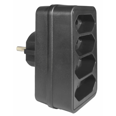 ELP31402 | ΑΝΤΑΠΤOΡΑΣ SCHUKO → 4Θ ΙΙ x16A max:2300W IP20 ΜΑΥΡΟ ELP31402 | ΑΝΤΑΠΤOΡΑΣ SCHUKO → 4Θ ΙΙ x16A max:2300W IP20 ΜΑΥΡΟ