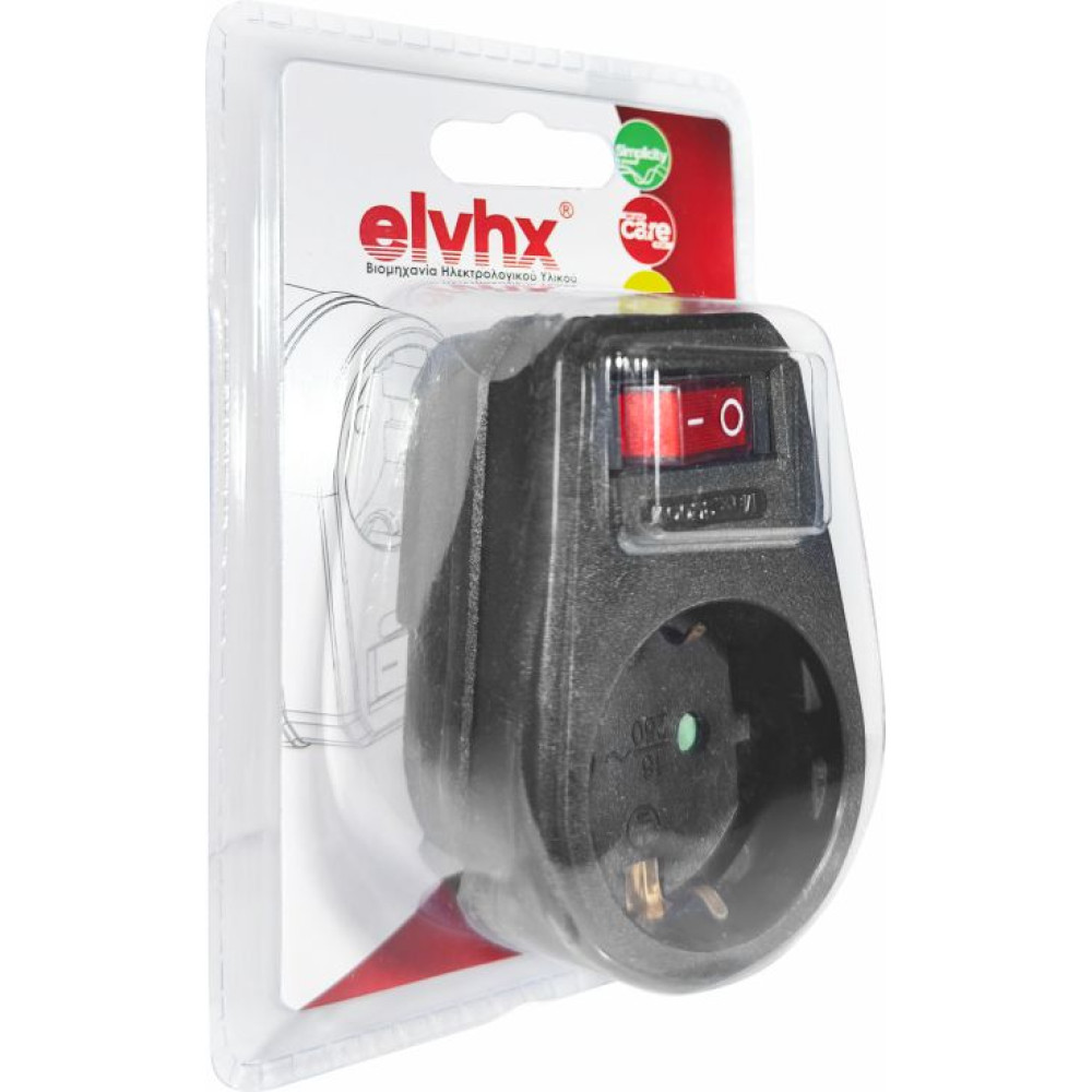 ELP32102 | ΑΝΤΑΠΤOΡΑΣ ΜΕ ΔΙΑΚ. SCHUKO → 1Θ SCHUKO max:3680W IP20 ΜΑΥΡΟ ELP32102 | ΑΝΤΑΠΤOΡΑΣ ΜΕ ΔΙΑΚ. SCHUKO → 1Θ SCHUKO max:3680W IP20 ΜΑΥΡΟ