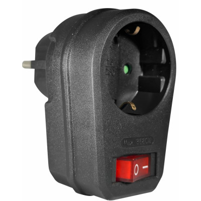 ELP32102 | ΑΝΤΑΠΤOΡΑΣ ΜΕ ΔΙΑΚ. SCHUKO → 1Θ SCHUKO max:3680W IP20 ΜΑΥΡΟ ELP32102 | ΑΝΤΑΠΤOΡΑΣ ΜΕ ΔΙΑΚ. SCHUKO → 1Θ SCHUKO max:3680W IP20 ΜΑΥΡΟ