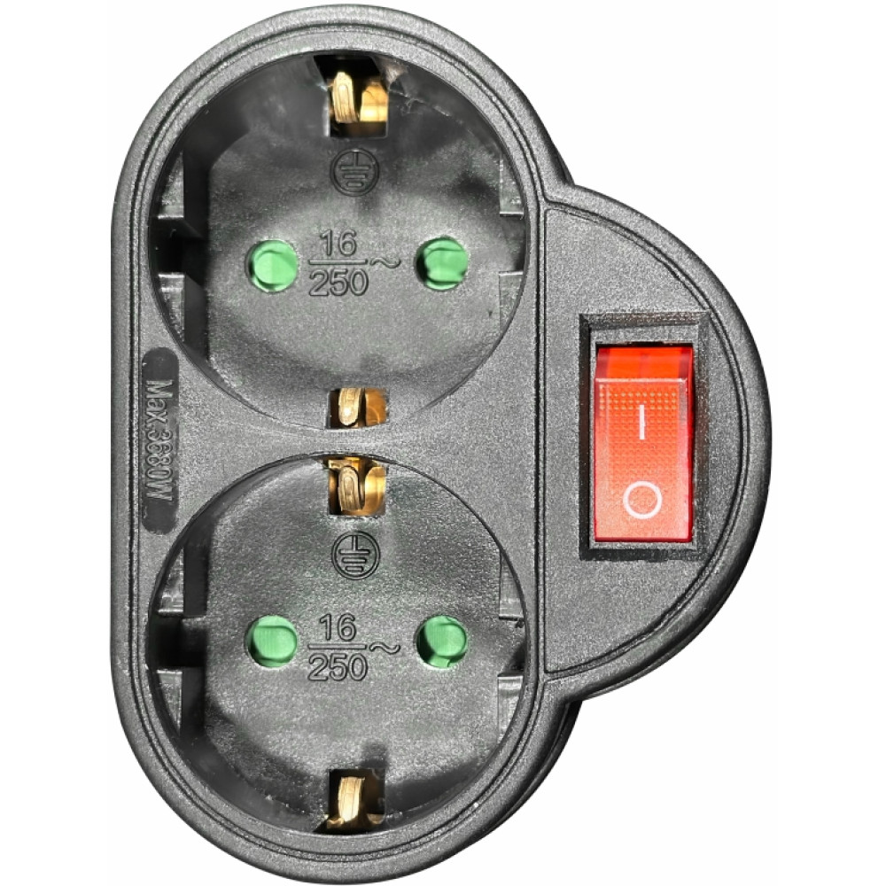 ELP34202 | ΑΝΤΑΠΤOΡΑΣ ΜΕ ΔΙΑΚ. SCHUKO → 2Θ SCHUKO max:3680W IP20 ΜΑΥΡΟ ELP34202 | ΑΝΤΑΠΤOΡΑΣ ΜΕ ΔΙΑΚ. SCHUKO → 2Θ SCHUKO max:3680W IP20 ΜΑΥΡΟ