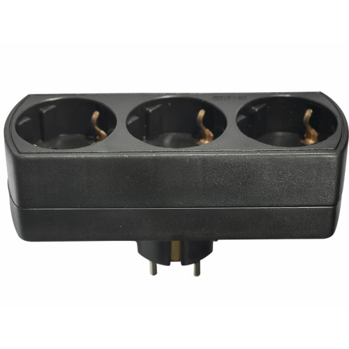 ELP35302 | ΑΝΤΑΠΤOΡΑΣ ΤΥΠΟΥ — SCHUKO → 3Θ SCHUKO max:3680W IP20 ΜΑΥΡΟ