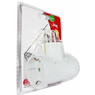 ELP36201 | ΑΝΤΑΠΤOΡΑΣ ΤΥΠΟΥ Ͱ SCHUKO → 2Θ SCHUKO max:3680W IP20 ΛΕΥΚΟ ELP36201 | ΑΝΤΑΠΤOΡΑΣ ΤΥΠΟΥ Ͱ SCHUKO → 2Θ SCHUKO max:3680W IP20 ΛΕΥΚΟ