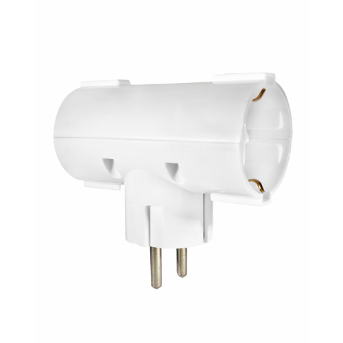 ELP36201 | ΑΝΤΑΠΤOΡΑΣ ΤΥΠΟΥ Ͱ SCHUKO → 2Θ SCHUKO max:3680W IP20 ΛΕΥΚΟ