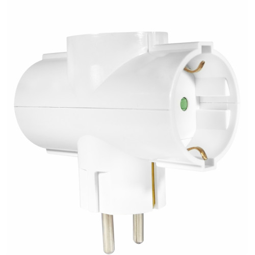 ELP36301 | ΑΝΤΑΠΤOΡΑΣ ΤΥΠΟΥ + SCHUKO → 3Θ SCHUKO max:3680W IP20 ΛΕΥΚΟ