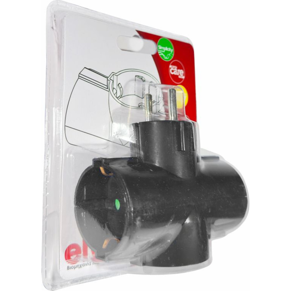 ELP36302 | ΑΝΤΑΠΤOΡΑΣ ΤΥΠΟΥ + SCHUKO → 3Θ SCHUKO max:3680W IP20 ΜΑΥΡΟ ELP36302 | ΑΝΤΑΠΤOΡΑΣ ΤΥΠΟΥ + SCHUKO → 3Θ SCHUKO max:3680W IP20 ΜΑΥΡΟ