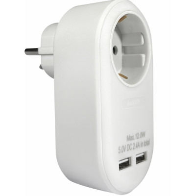 ELP37101 | ΑΝΤΑΠΤOΡΑΣ ΜΕ USB SCHUKO → 1Θ SCHUKO max:3680W IP20 ΛΕΥΚΟ ELP37101 | ΑΝΤΑΠΤOΡΑΣ ΜΕ USB SCHUKO → 1Θ SCHUKO max:3680W IP20 ΛΕΥΚΟ