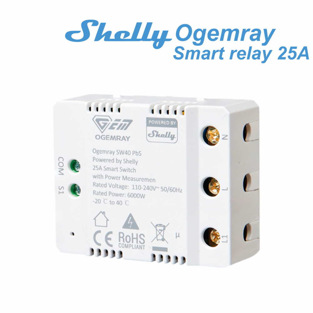 Ogemray Smart relay 25A - EAN 3800238070885 Ogemray Smart relay 25A - EAN 3800238070885