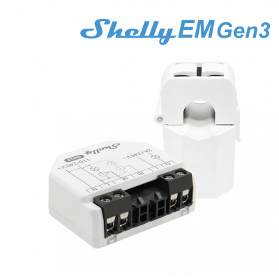 Shelly EM Gen 3 - EAN 3800235261873 (1 x 50A CT included) Shelly EM Gen 3 - EAN 3800235261873 (1 x 50A CT included)