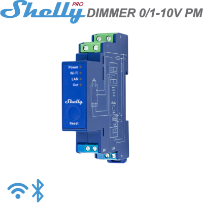 Shelly Pro Dimmer 0/1-10V PM - EAN 3800235268209 Shelly Pro Dimmer 0/1-10V PM - EAN 3800235268209