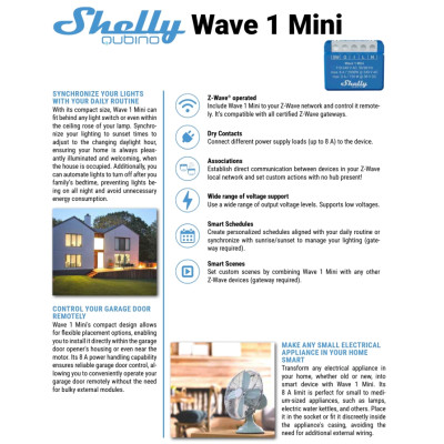 Shelly Qubino Wave 1 Mini - EAN 3800235269138
