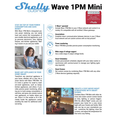 Shelly Qubino Wave 1PM Mini - EAN 3800235269145