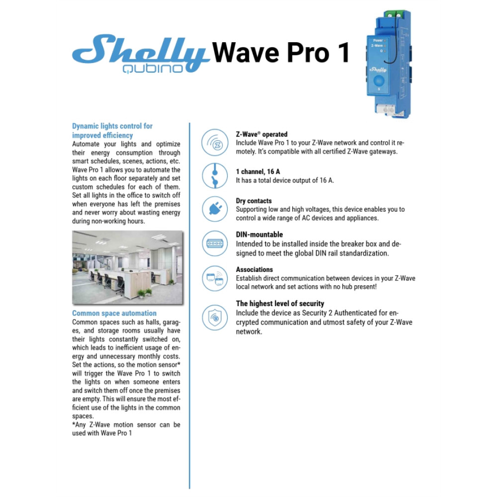 Shelly Qubino Wave Pro 1 - EAN 3800235269091