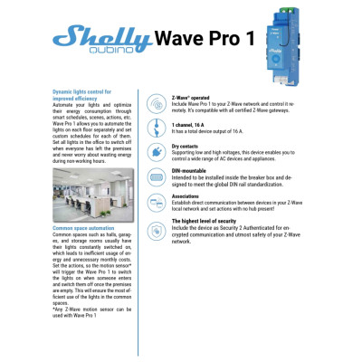 Shelly Qubino Wave Pro 1 - EAN 3800235269091