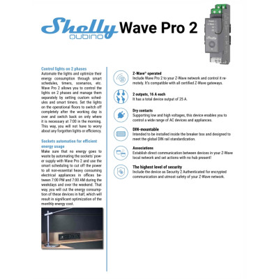 Shelly Qubino Wave PRO 2 - EAN 3800235269114