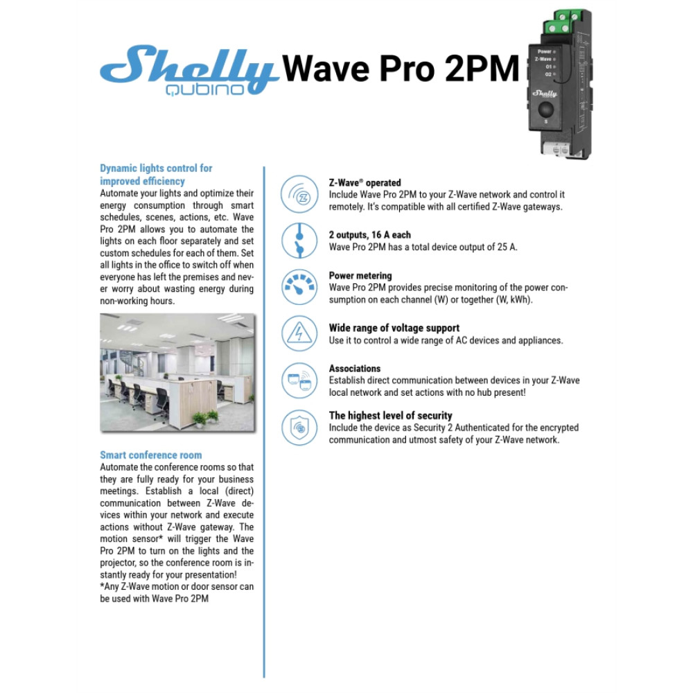 Shelly Qubino Wave PRO 2PM - EAN 3800235269121