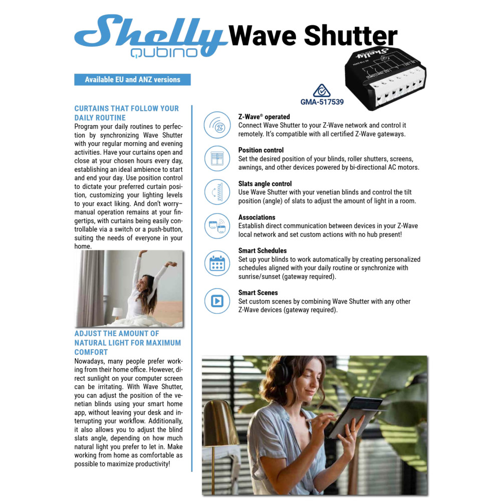 Shelly Qubino Wave Shutter - EAN 3800235269008