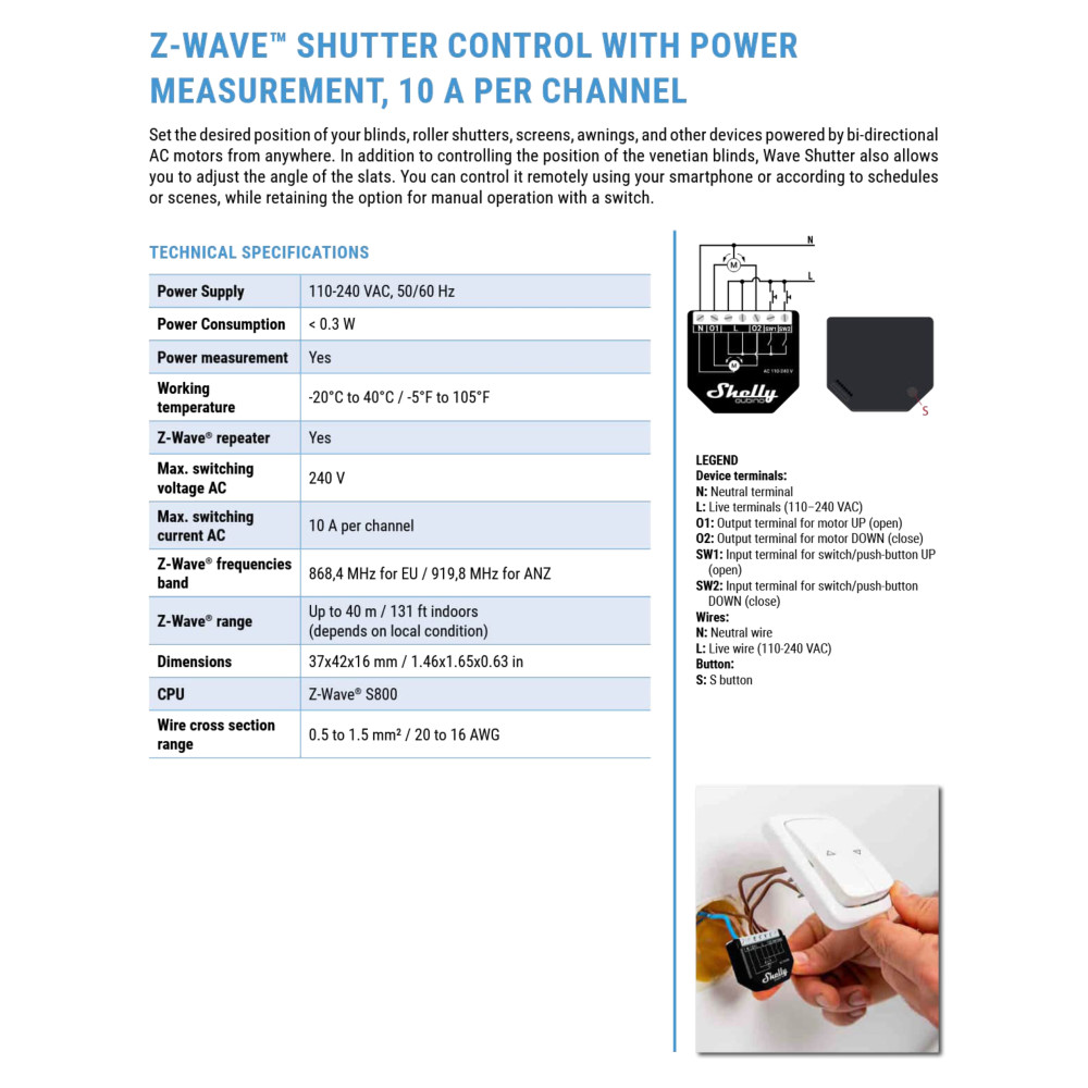 Shelly Qubino Wave Shutter - EAN 3800235269008