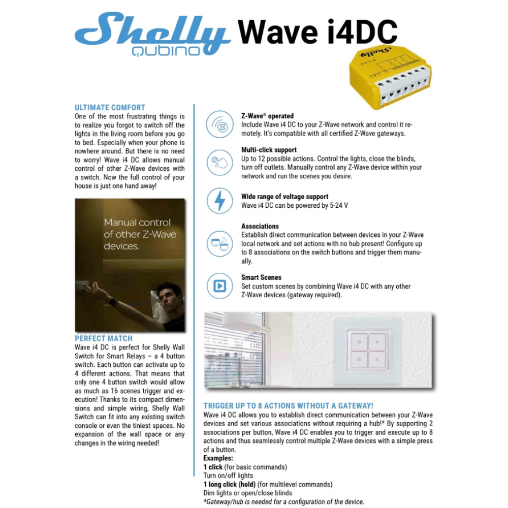 Shelly Qubino Wave i4 DC - EAN 3800235269084