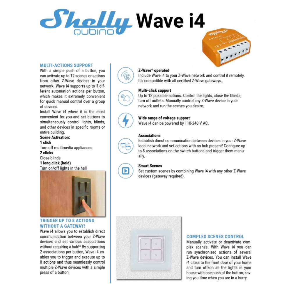 Shelly Qubino Wave i4 - EAN 3800235269077