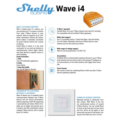 Shelly Qubino Wave i4 - EAN 3800235269077