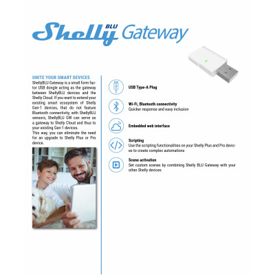 Shelly Blu Gateway - EAN 3800235266656 Shelly Blu Gateway - EAN 3800235266656