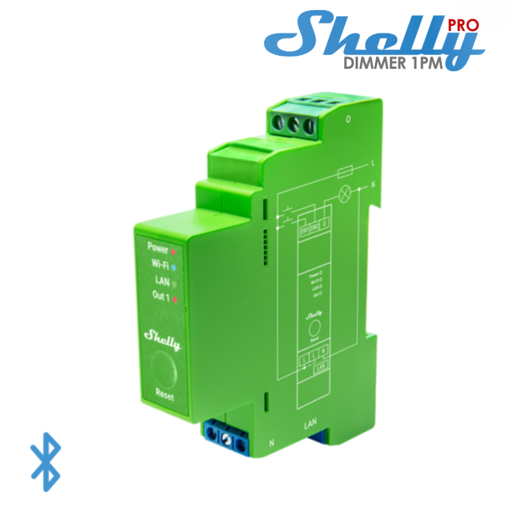 Shelly Pro Dimmer 1PM - EAN 3800235268162 Shelly Pro Dimmer 1PM - EAN 3800235268162
