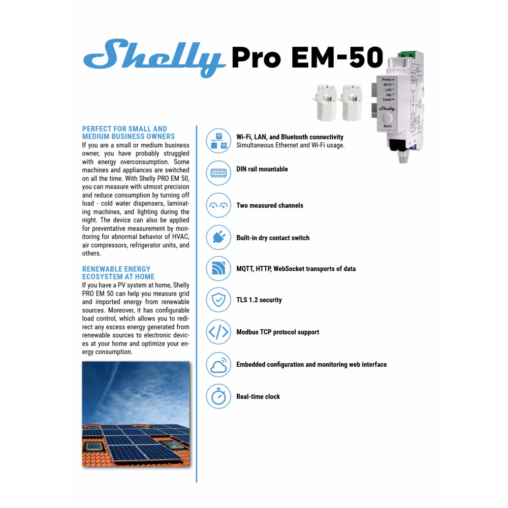 Shelly Pro EM - 50 - EAN 3800235268148 Shelly Pro EM - 50 - EAN 3800235268148