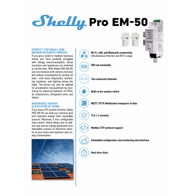 Shelly Pro EM - 50 - EAN 3800235268148 Shelly Pro EM - 50 - EAN 3800235268148