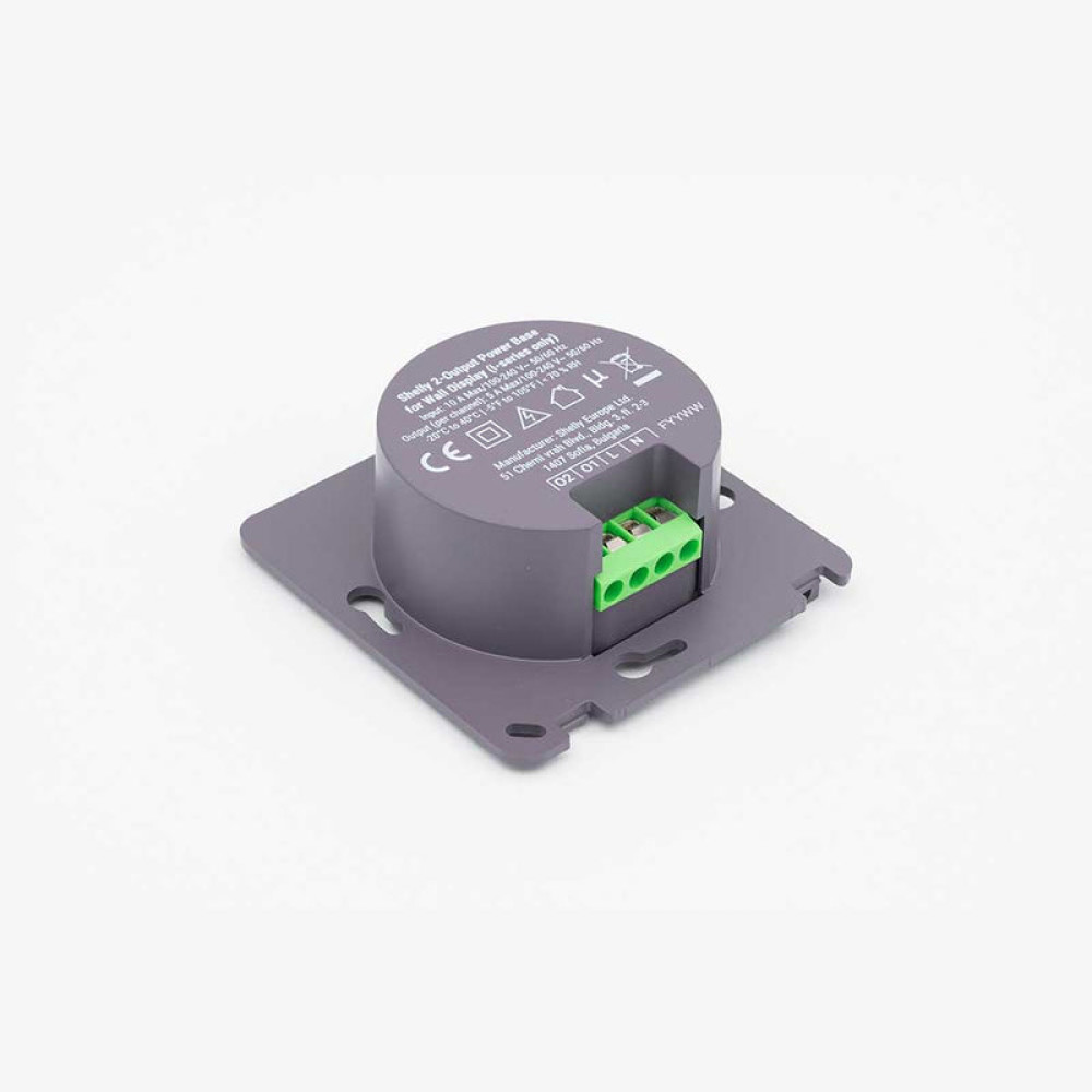 Shelly 2-Output Power Base for Wall Display i-Series - EAN 3800238072780