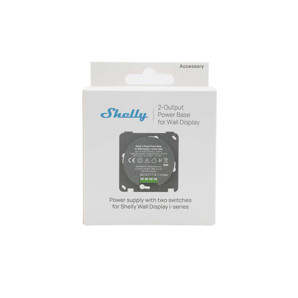Shelly 2-Output Power Base for Wall Display i-Series - EAN 3800238072780