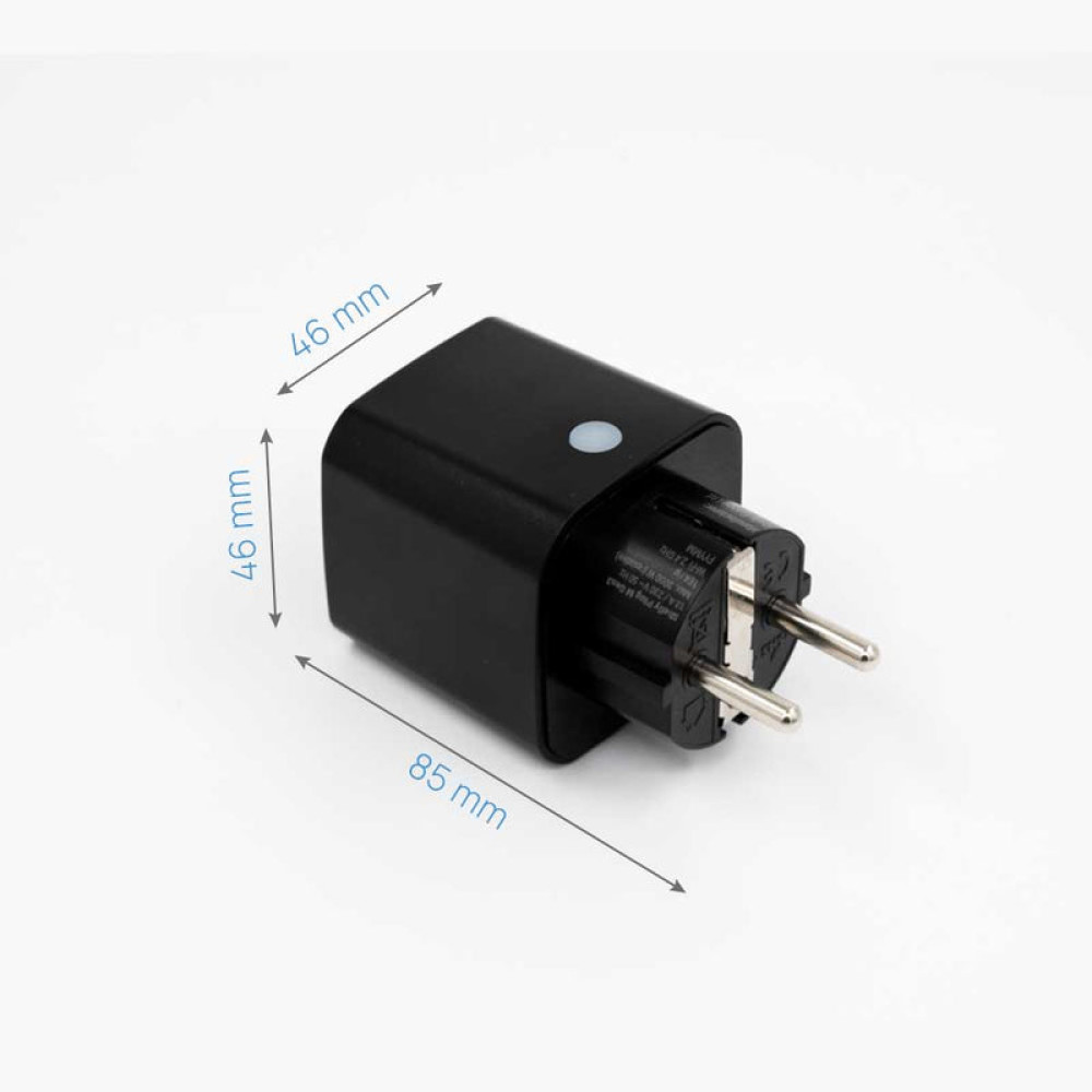 Shelly Plug M Gen3 2-pack (13A - 3000 W) - Μαύρο