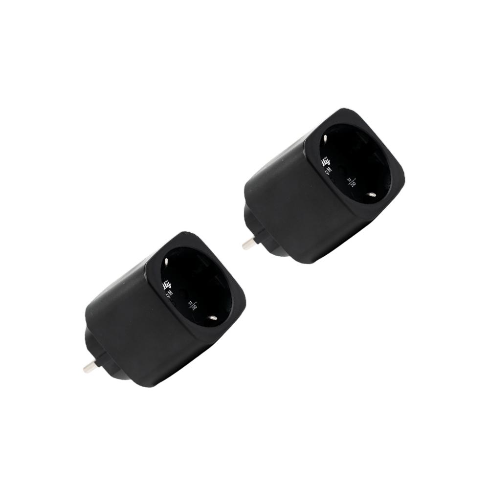 Shelly Plug M Gen3 2-pack (13A - 3000 W) - Μαύρο