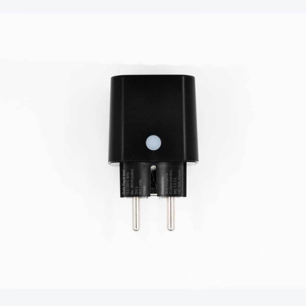 Shelly Plug M Gen3 2-pack (13A - 3000 W) - Μαύρο