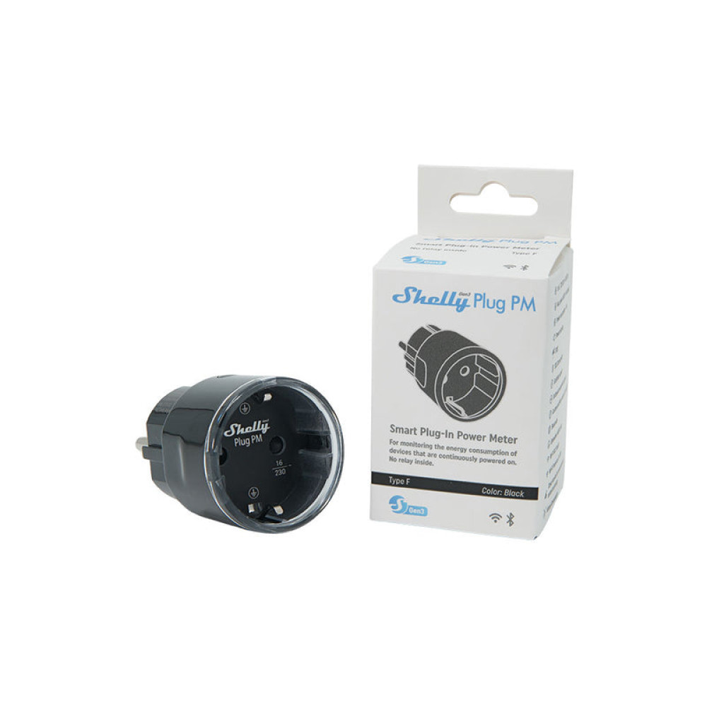 Shelly Plug PM Gen3 - Μαύρο - EAN 3800238072728