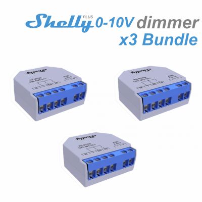 Shelly Plus 0-10V Dimmer x3 Bundle Shelly Plus 0-10V Dimmer x3 Bundle