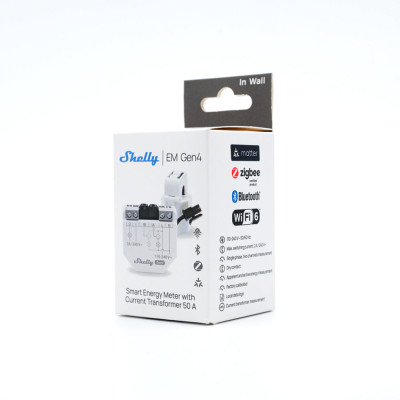 Shelly EM Gen4 | EAN 3800238070779 (1 x 50A CT περιλαμβάνεται)