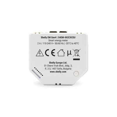 Shelly EM Gen4 | EAN 3800238070779 (1 x 50A CT περιλαμβάνεται)