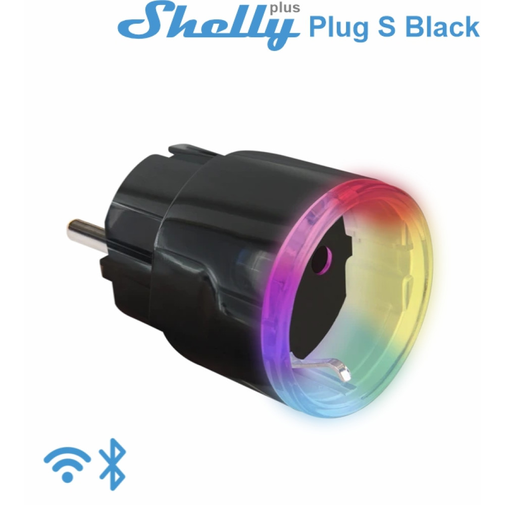 Shelly Plus Plug S Black (12A 2500W) - EAN 3800235265628 Shelly Plus Plug S Black (12A 2500W) - EAN 3800235265628