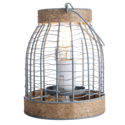 EL327122 | CAGE TABLE LIGHT GREY|E27|Φ150xh292mm|1.8mt Καλώδιο + ΙΙ Διακοπτάκη|{enjoysimplicity}™ EL327122 | CAGE TABLE LIGHT GREY|E27|Φ150xh292mm|1.8mt Καλώδιο + ΙΙ Διακοπτάκη|{enjoysimplicity}™