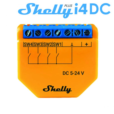 Shelly Plus i4 DC - EAN 3800235265543 Shelly Plus i4 DC - EAN 3800235265543