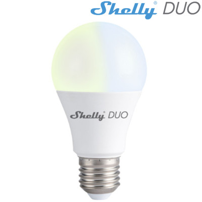 Shelly DUO A60 E27 DIM 2700-6500K Wi-Fi - EAN 3800235262122 Shelly DUO A60 E27 DIM 2700-6500K Wi-Fi - EAN 3800235262122