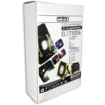 EL175006 | 1 COB|10W|8000k±10%|1000lm|2*3.7V 2000mAh μπαταρίες|{enjoysimplicity}™ EL175006 | 1 COB|10W|8000k±10%|1000lm|2*3.7V 2000mAh μπαταρίες|{enjoysimplicity}™