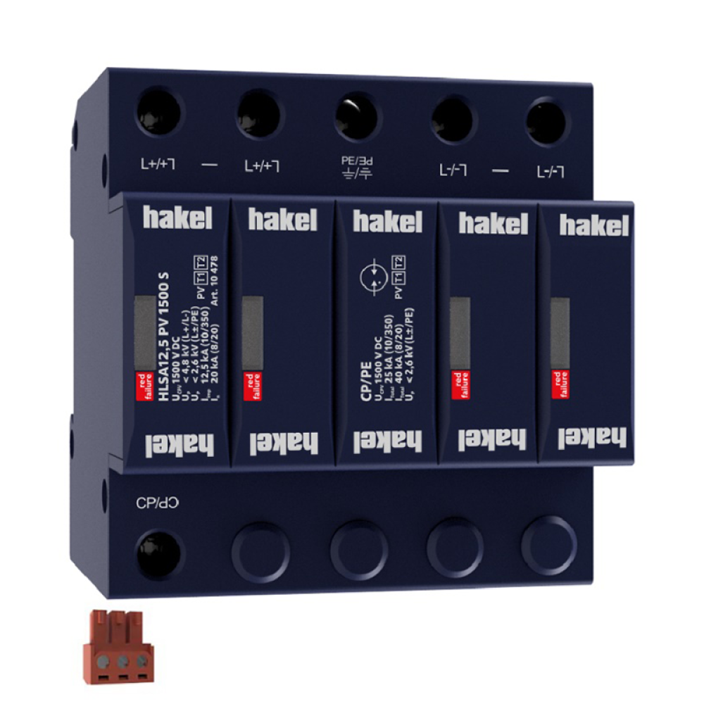 10478 | HLSA12,5 PV 1500 S | PV SPD T1+T2 | ANTIKEΡΑΥΝΙΚΟ & ΑΠΑΓΩΓΟΣ ΥΠΕΡΤΑΣΕΩΝ ΓΙΑ ΦΩΤΟΒΟΛΤΑΙΚΑ |Hakel® 10478 | HLSA12,5 PV 1500 S | PV SPD T1+T2 | ANTIKEΡΑΥΝΙΚΟ & ΑΠΑΓΩΓΟΣ ΥΠΕΡΤΑΣΕΩΝ ΓΙΑ ΦΩΤΟΒΟΛΤΑΙΚΑ |Hakel®